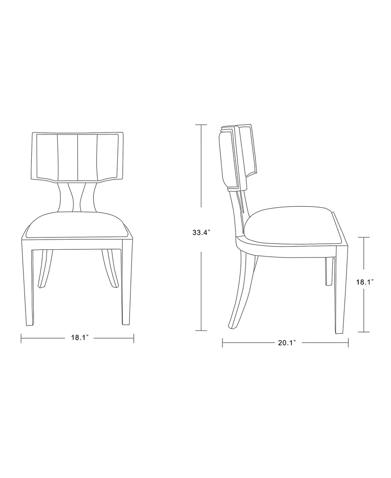 Manhattan Comfort Pulitzer 2-Piece Leatherette Upholstered Dining Chair Set