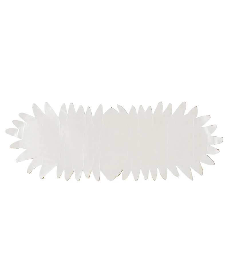 Saro Lifestyle Leafy Elegance Beaded Table Runner, 12" x 33"