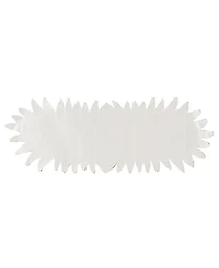 Saro Lifestyle Leafy Elegance Beaded Table Runner, 12" x 33"