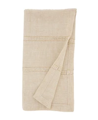 Saro Lifestyle Leno Stripe Elegance Napkin, Set of 4