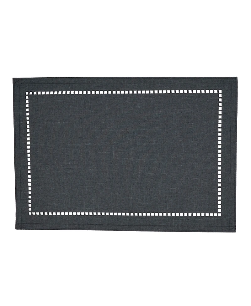 Saro Lifestyle Laser-Cut Hemstitch Placemat, Set of 4