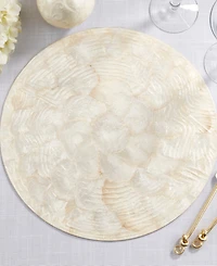 Saro Lifestyle Wavy Capiz Shell Placemat, Set of 4