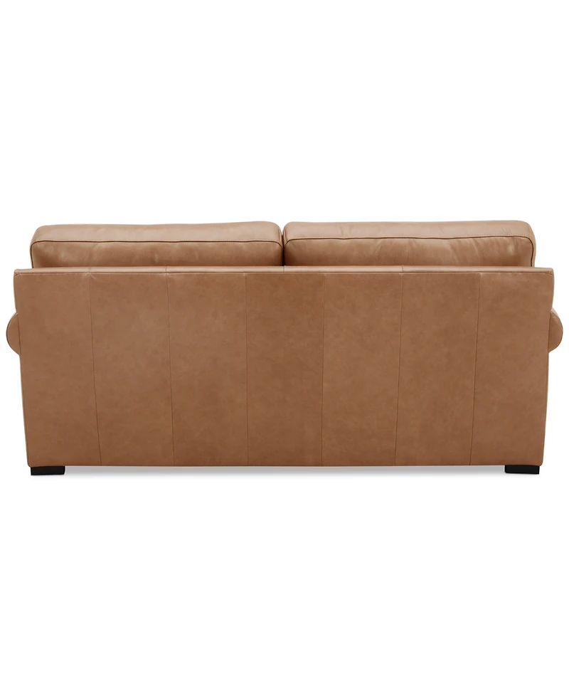 Radley Roll Arm 74" Leather Apartment Sofa, Exclusively at Macy's
