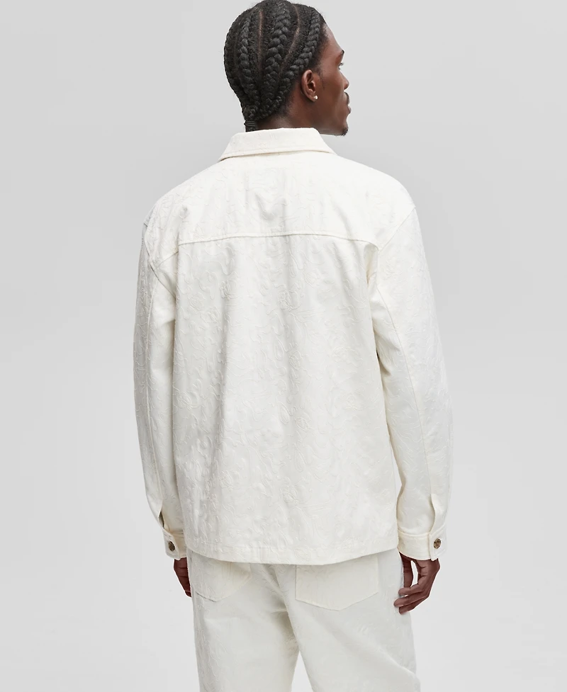 Mode of One Men's Embroidered-Twill Cotton Jacket, Exclusively at Macy's