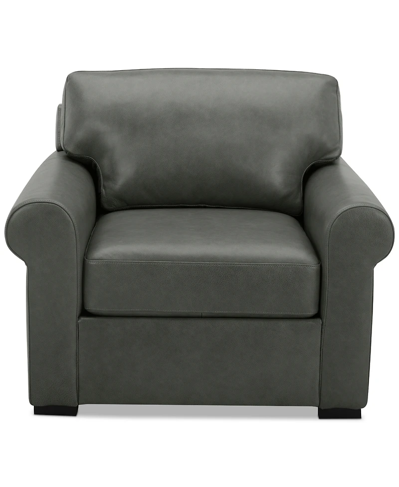 Radley Roll Arm 38" Leather Chair, Exclusively at Macy's