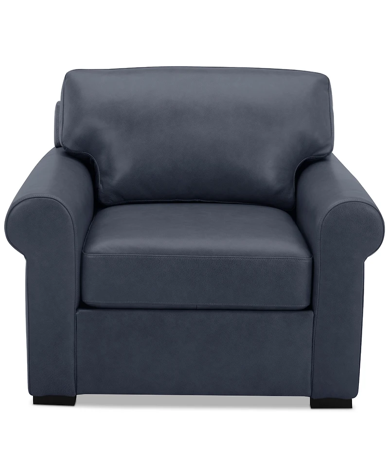 Radley Roll Arm 38" Leather Chair, Exclusively at Macy's