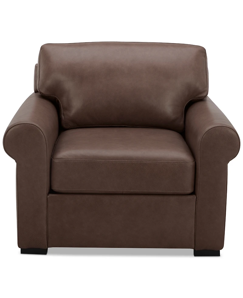 Radley Roll Arm 38" Leather Chair, Exclusively at Macy's