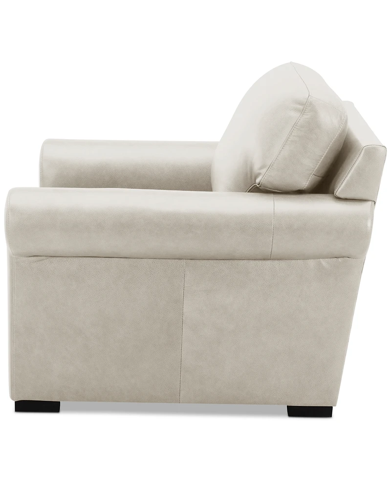 Radley Roll Arm 38" Leather Chair, Exclusively at Macy's