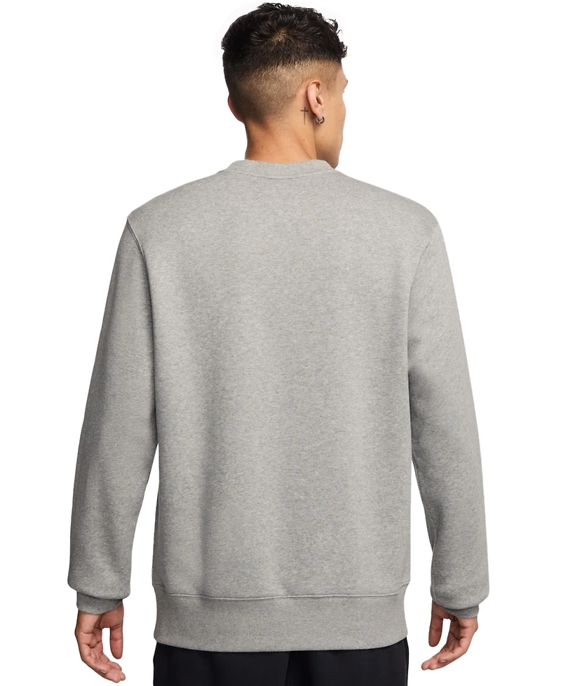 Nike Men's Pullover Fleece Crewneck Logo Sweatshirt