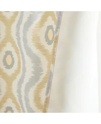 Hlc.me Tanner Ogee Ikatt Damask Patterned Window Grommet Curtains Bedroom