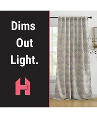 Hlc.me Messina Paisley Damask Patterned Window Back Tab Rod Pocket Curtains Bedroom