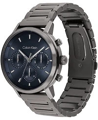 Calvin Klein Men's Gauge Ionic Plated Gray Steel Bracelet Watch, 41mm