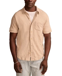 Lucky Brand Men's Linen Short Sleeve Button Down Shirt