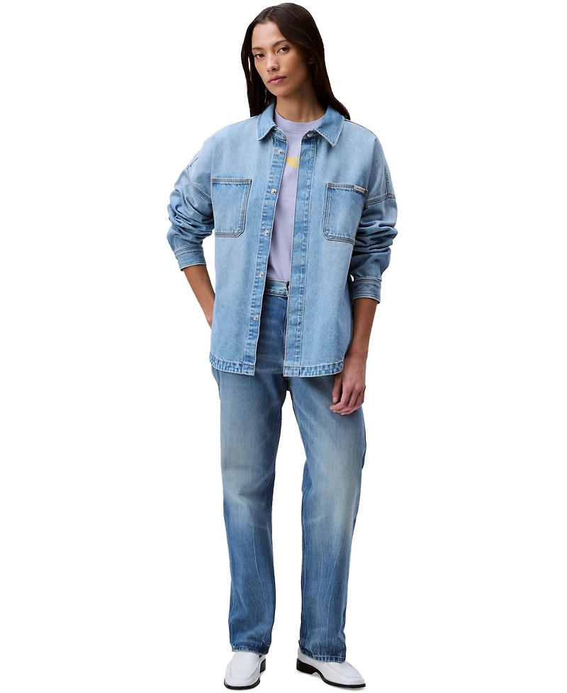 Calvin Klein Jeans Women's Utility Cotton Denim Shirt