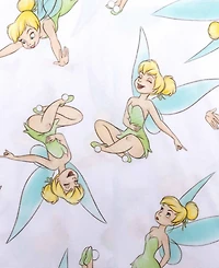 Tinkerbell Little and Big Girls Short Sleeve Button Down Sleep Shirt and Open Leg Pant, 2-Piece Pajama Set