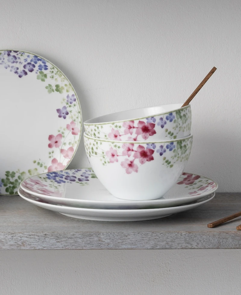 Noritake Bloomington Road 6" Set of 4 Cereals, Service for 4