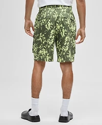Mode of One Men's Abstracted Floral Regular-Fit Printed 9" Cargo Shorts, Macy's Exclusive