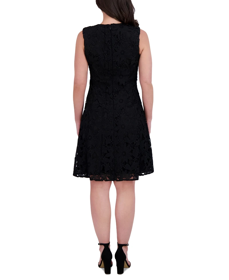 kensie Women's Guipure Lace Cutout Dress