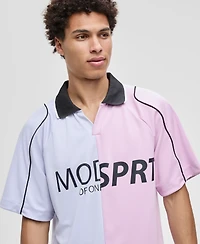 Mode of One Men's Relaxed-Fit Pieced Colorblocked Polo Shirt, Macy's Exclusive