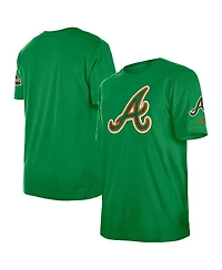 New Era Men's Kelly Green Atlanta Braves St. Patrick's Day Shamrock Fill T-Shirt