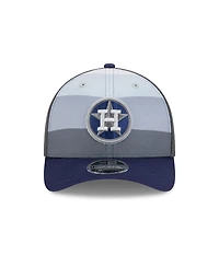 New Era Men's Gray/Navy Houston Astros 2025 Batting Practice 9FORTY M-Crown Adjustable Hat