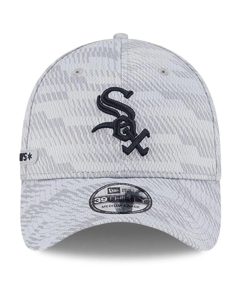 New Era Men's Gray Chicago White Sox 2025 Mlb Clubhouse 39THIRTY Flex Hat