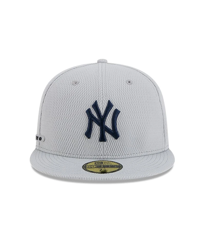 New Era Men's Gray York Yankees 2025 Mlb Clubhouse 59FIFTY Fitted Hat