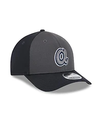 New Era Men's Gray/Navy Atlanta Braves 2025 Batting Practice 9FORTY M-Crown Adjustable Hat
