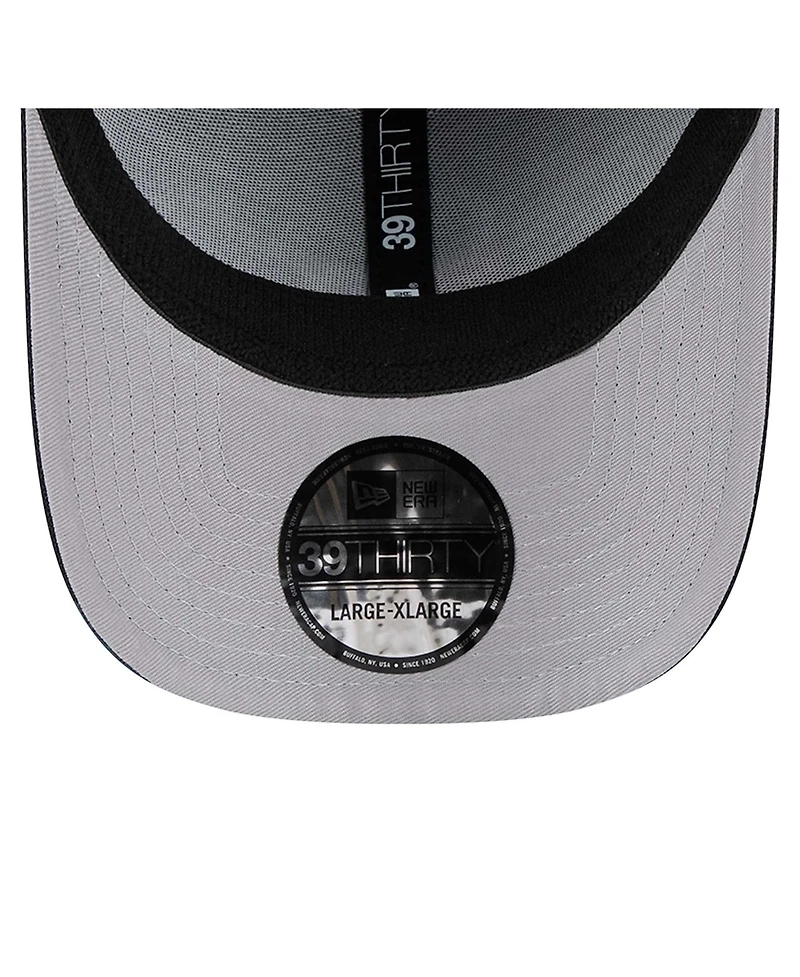 New Era Men's Royal/Black Philadelphia 76ers Sport Night Visor Hit 39THIRTY Flex Hat