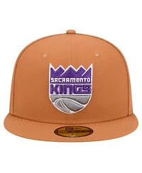 New Era Men's Tan Sacramento Kings Color Pack 59FIFTY Fitted Hat