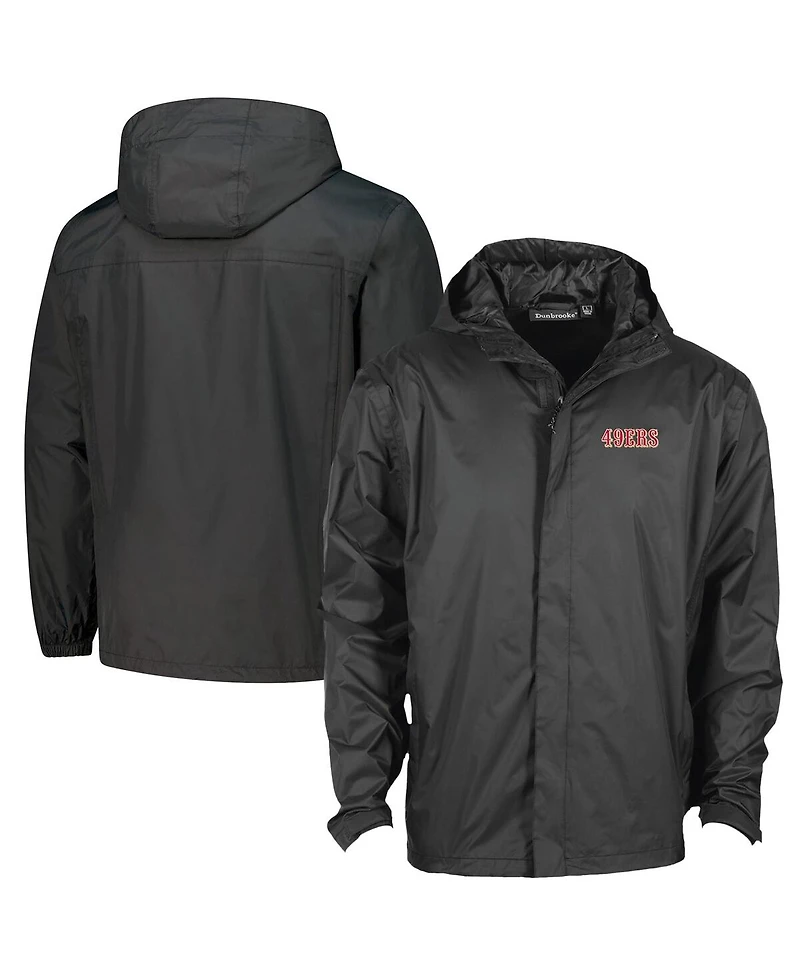 Dunbrooke Men's Black San Francisco 49ers Tropic Waterproof Packable Full-Zip Hoodie Jacket