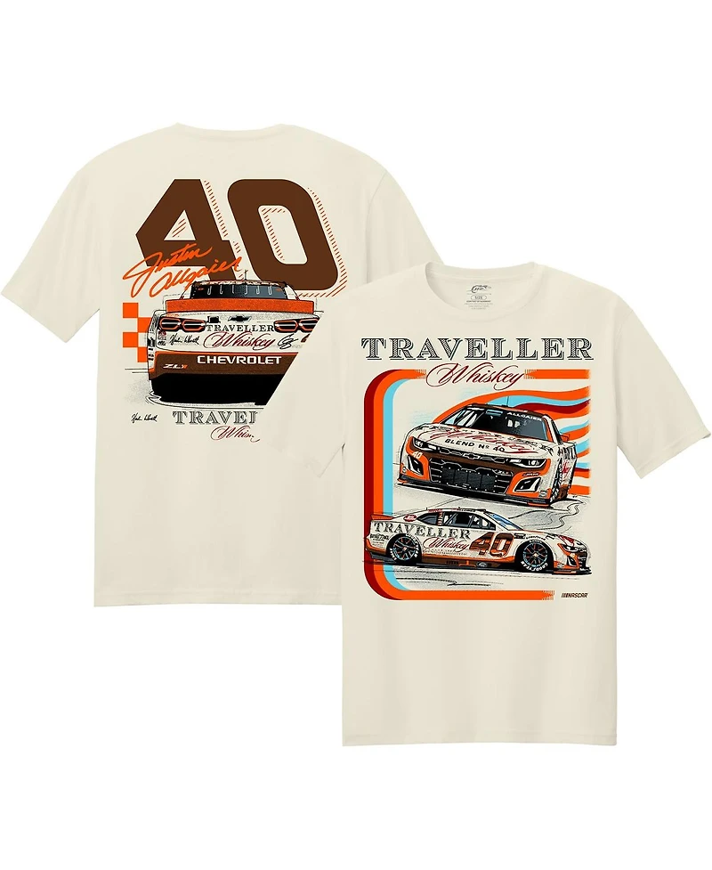 Jr Motorsports Official Team Apparel Men's Natural Justin Allgaier Traveller Whiskey Car T-Shirt