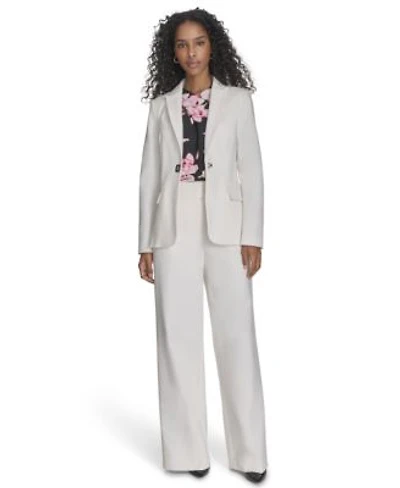 Calvin Klein Womens One Button Blazer Wide Leg Pants