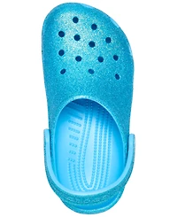 Crocs Little Girls Classic Glitter Clogs from Finish Line