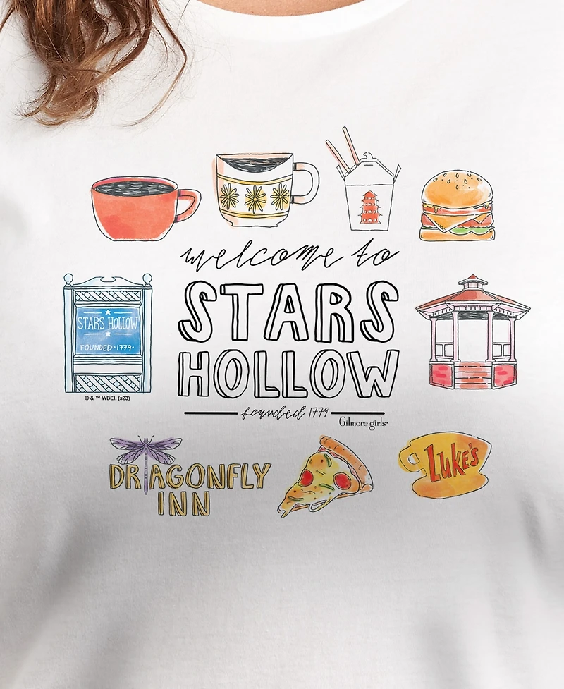 Hybrid Apparel Trendy Plus Gilmore Girls Stars Hallow Graphic Crew Neck T-Shirt
