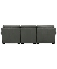 Radley Roll Arm 104" 3-Pc. Leather Sectional, Exclusively at Macy's