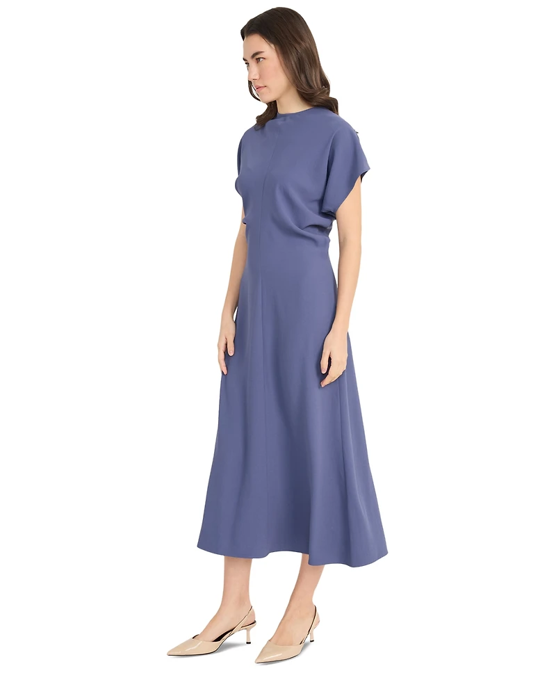 Luxely Women's Draped Dolman-Sleeve Midi Dress
