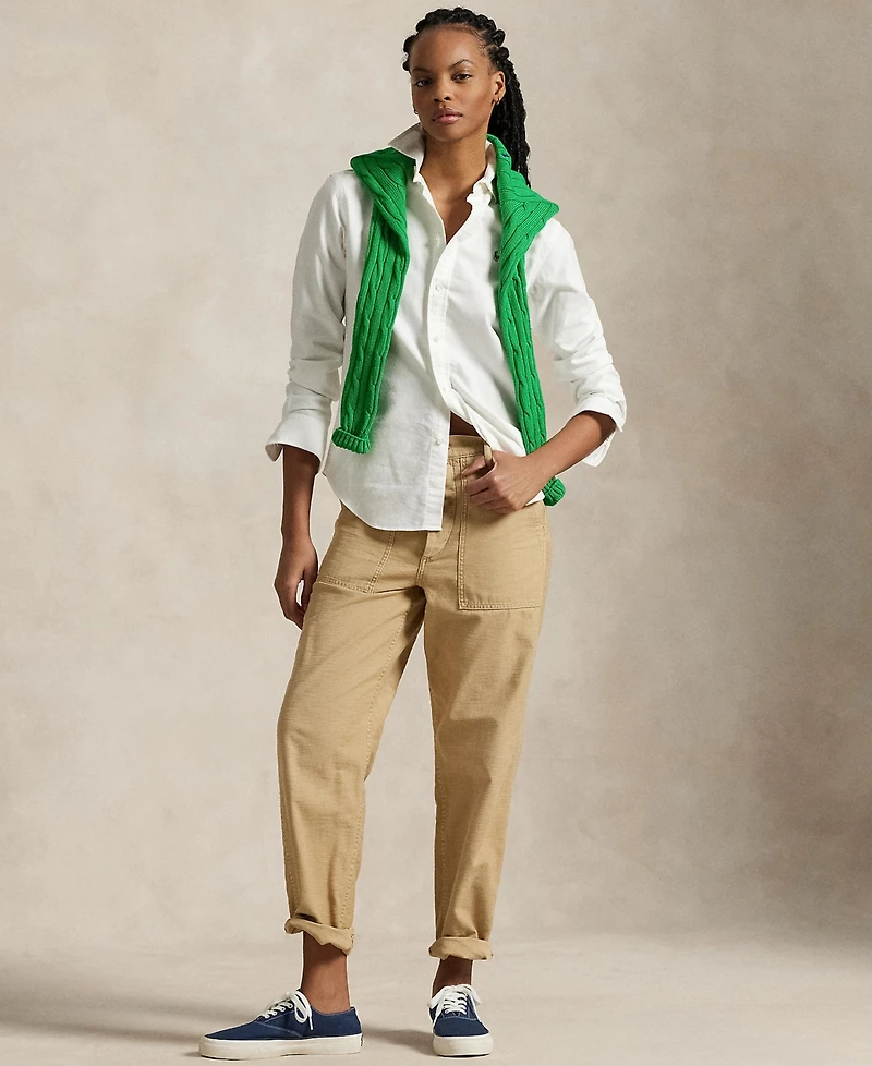 Polo Ralph Lauren Women's Slim-Fit Striped Oxford Shirt