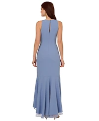 Adrianna Papell Women's Sleeveless Ruffled High-Low Gown