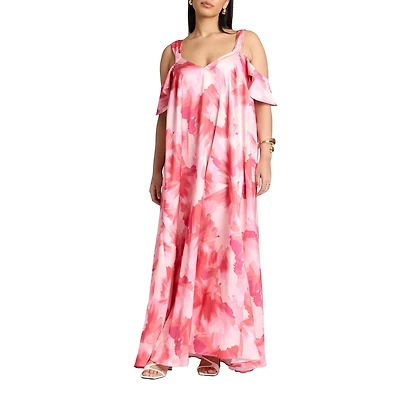Eloquii Women's Strap Detail Trapeze Gown