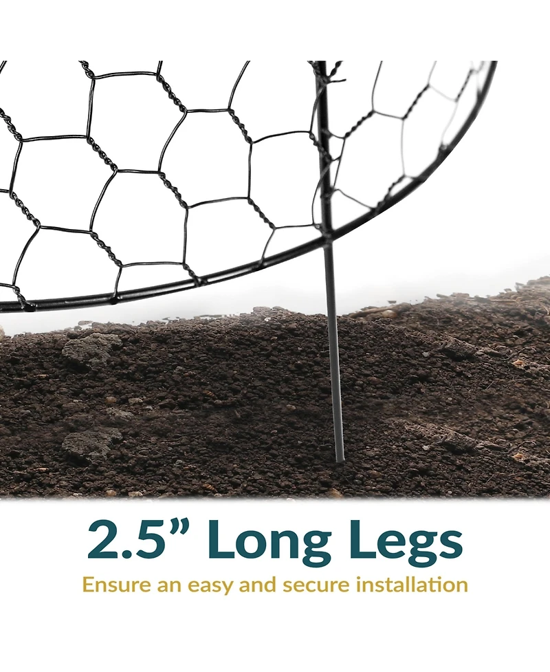 Chicken Wire Cloche Plant Protector with Removable Cover - 6-Pack