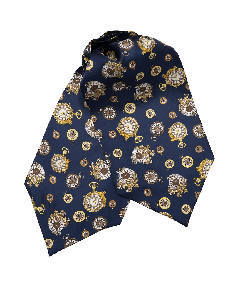 Elizabetta Men's Gilded Keeper - Silk Ascot Cravat Tie for Men