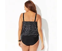 Swimsuits for All Women's Loop Strap Blouson Tankini Top