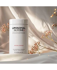Codeage Liposomal Glycine+ Supplement - Free-Form Glycine 1,500 mg with Liposomal Delivery - 2-Month Supply - Amino Acid Capsules - Protein Support
