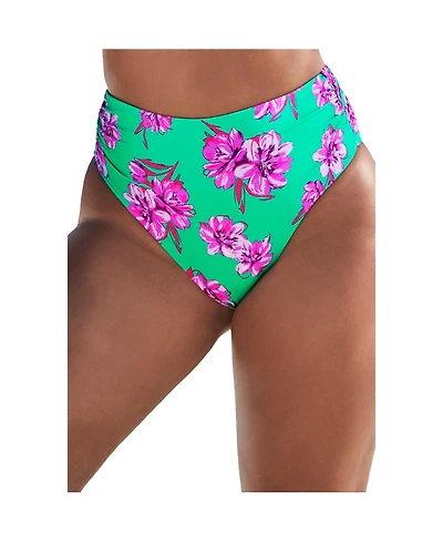 Swimsuits for All Women's Side Shirred High Waist Swim Brief