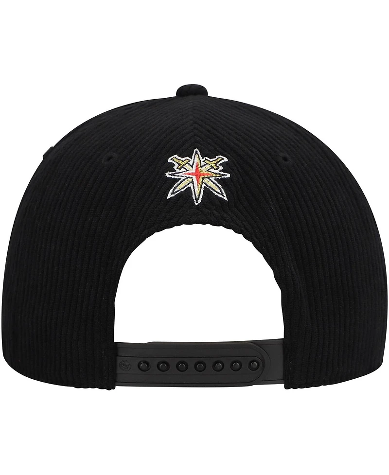 '47 Brand Men's Black Vegas Golden Knights Crosstown Corduroy Hitch Adjustable Hat