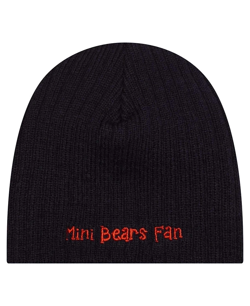 New Era Baby Boys and Girls Navy Chicago Bears Mini Knit Hat