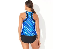 Swimsuits for All Women's Chlorine Resistant High Neck Racerback Tankini Top