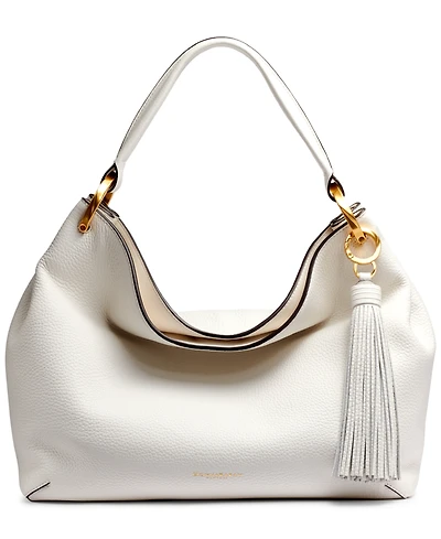 Donna Karan New York Glenwood Leather Shoulder with Tassel Detail