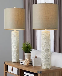 LumiSource Charlotte 30" Polyresin Table Lamp, Set of 2